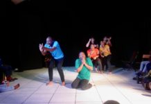 Scene from Maimane!, performed by the Ensemble of Drama For Life Theatre Company and directed by Warren Nebe